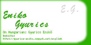 eniko gyurics business card